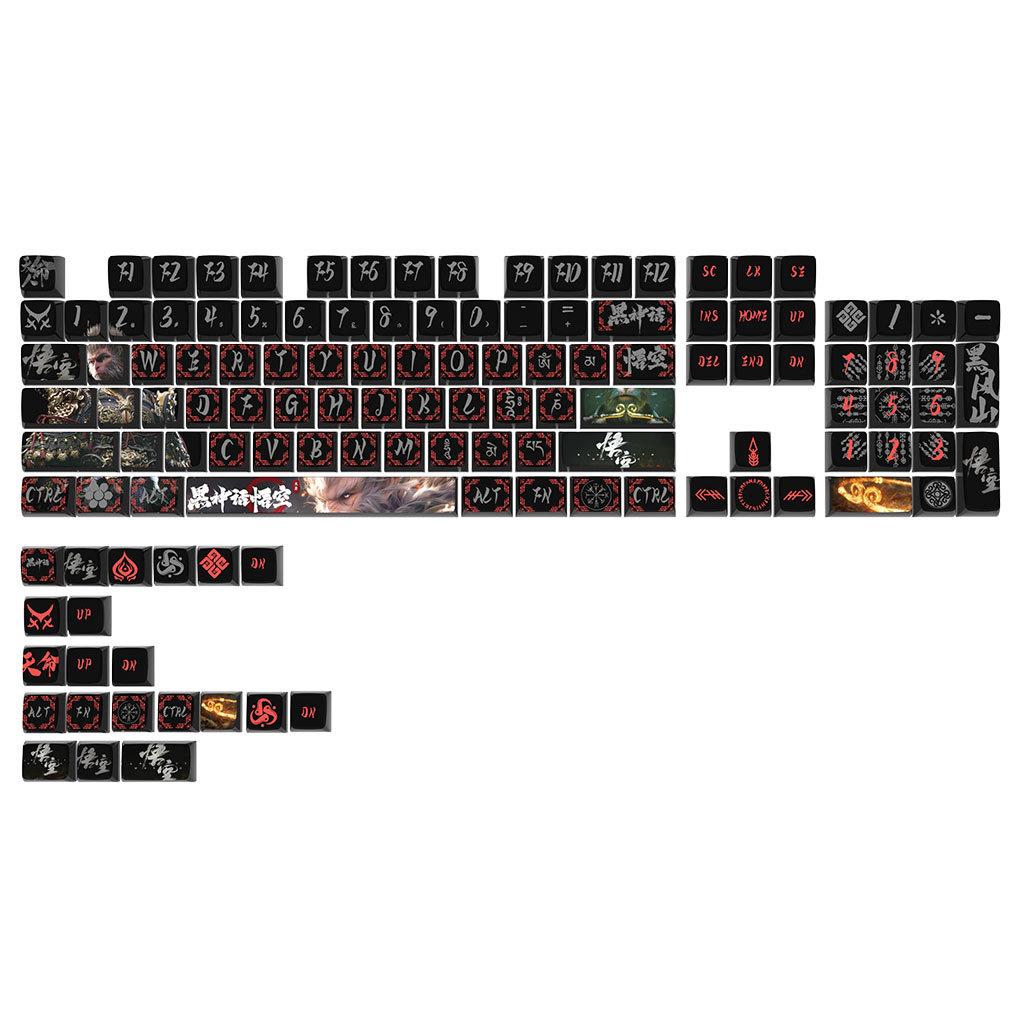 Four-Sided Translucent Color Keycaps for Customized Mechanical Keyboard