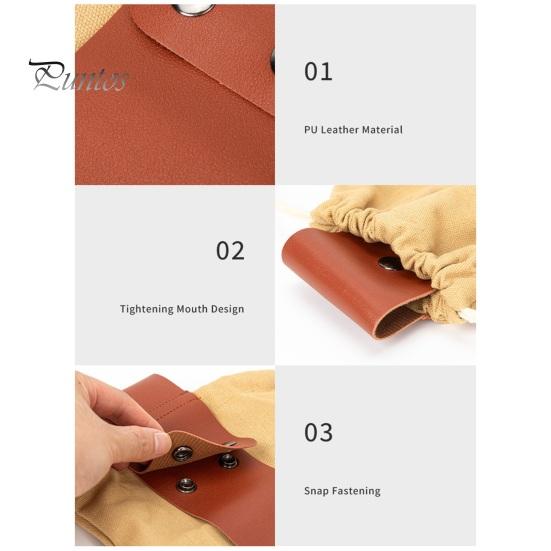 Hands Free Picking Sack Collapsible Foraging Bag with Belt, Canvas And PU Leather Waist Outdoor Farm Gear Pouch, Adjustable for Fruits Vegetables