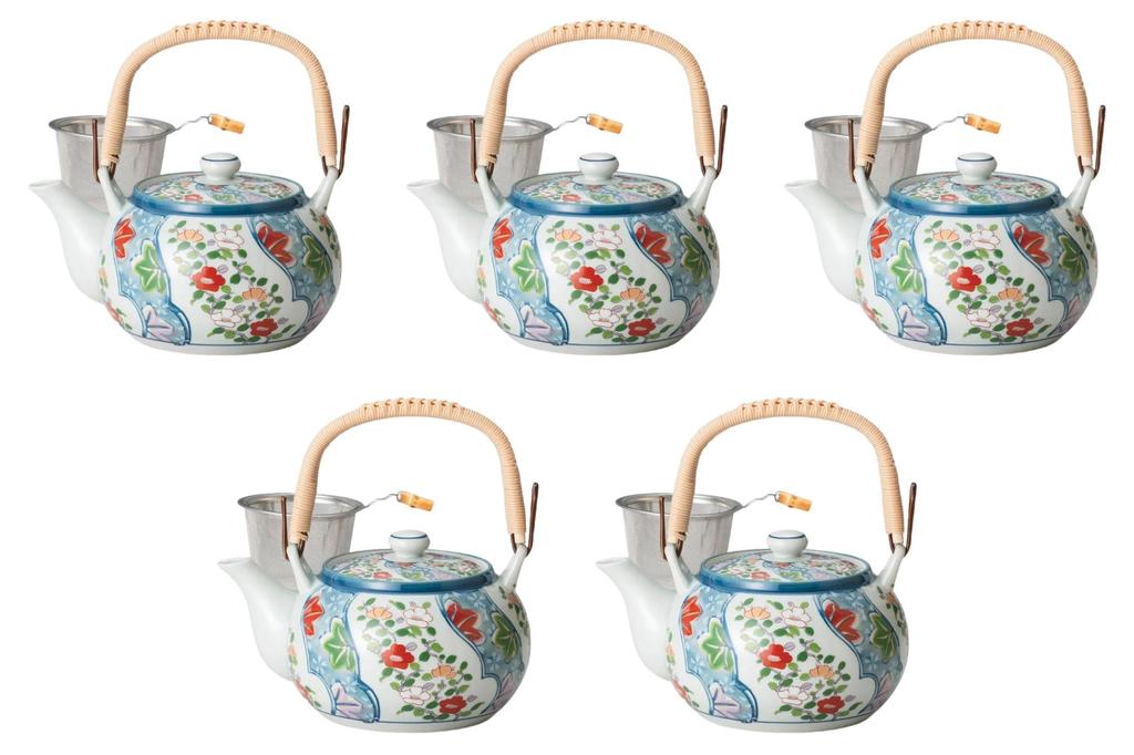 Set of 5 Hanaryusui PP 4 Earthenware Teapots x cm 550 Earthenware Teapots Setomonohonpo No. [13 10.5 cc] Arita-yaki Arita-yaki