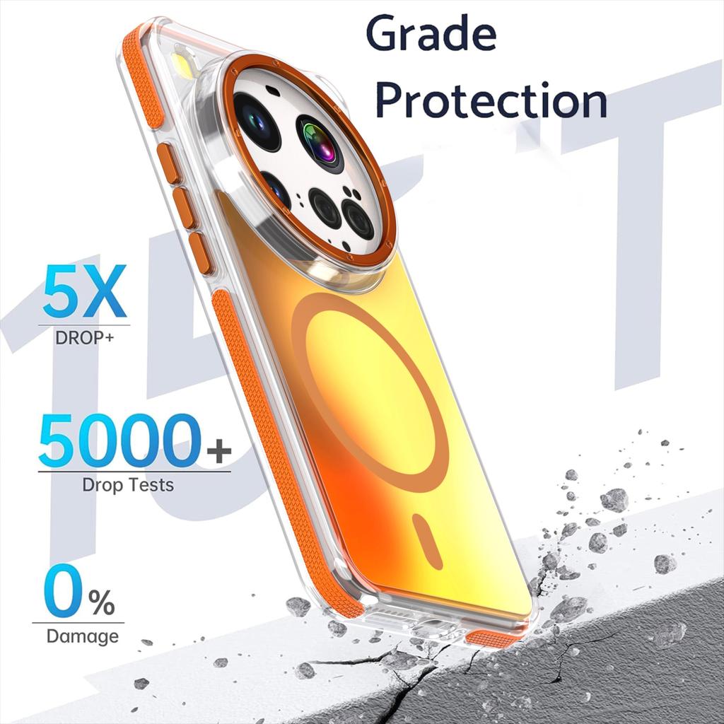 For Xiaomi 15 Ultra Case Compatible with MagSafe Color Changing TPU Acrylic Phone Back Cover