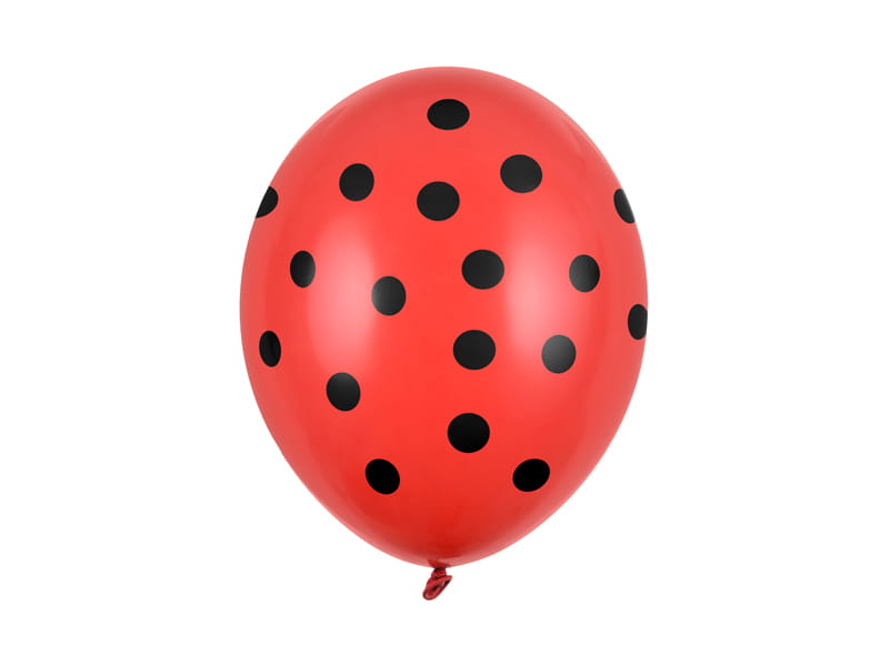 Partydeco Balony 30Cm Kropki Pastel Poppy Red Czerwone 50 Szt