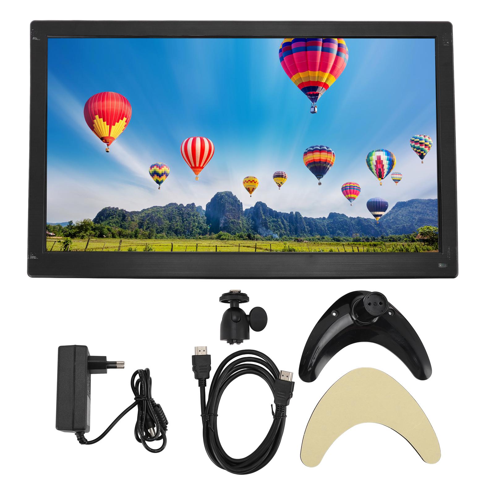 

15,6-дюймовый внешний экран с динамиком 1920x1080 BNC AV VGA HD Мультимедийный интерфейс USB Внешний диск EU Plug 100‑240V