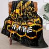 Honeycomb Customize Your Name Outdoor Blanket Suitable For All Seasons Comfortable And Warm Soft Blanket Suitable For Travel Gifts For Relatives And