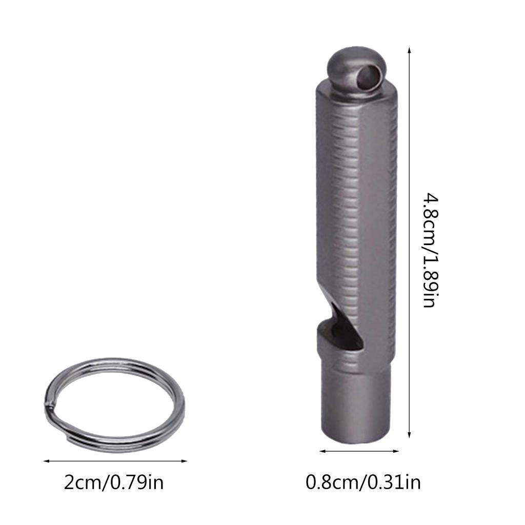 Titanium Survival Whistles Louds Outdoor Emergency Whistles With Keyring Waterproof Whistles Outdoor Tool for Women Men