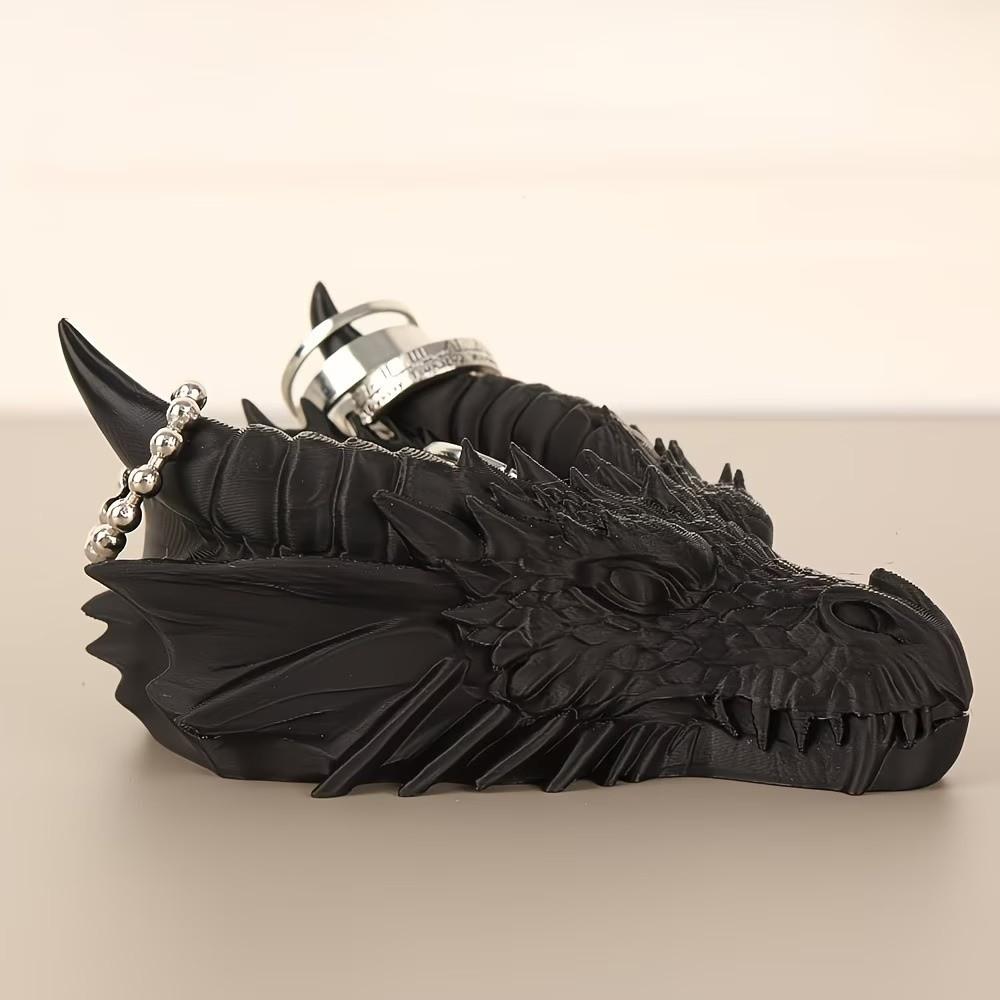 3D Print Dragon Head Storage Tray Funny Dragon Head Ornaments Jewelry Display Holder Living Room