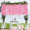 10PCS Bright Color Artificial Wisteria Hanging Flower Wisteria Flower Strips  Ceiling