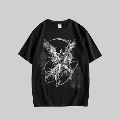 Men's Graphic Oversized Short Sleeve Tee Shirt Y2K Vintage Streetwear T-Shirts 