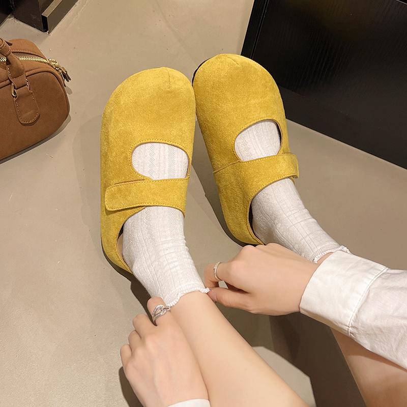 Fashion Platform Baotou Semi-slippers Women's 2525 New Spring and Autumn Versatile Outward Wear Heightened Slip-on Slippers