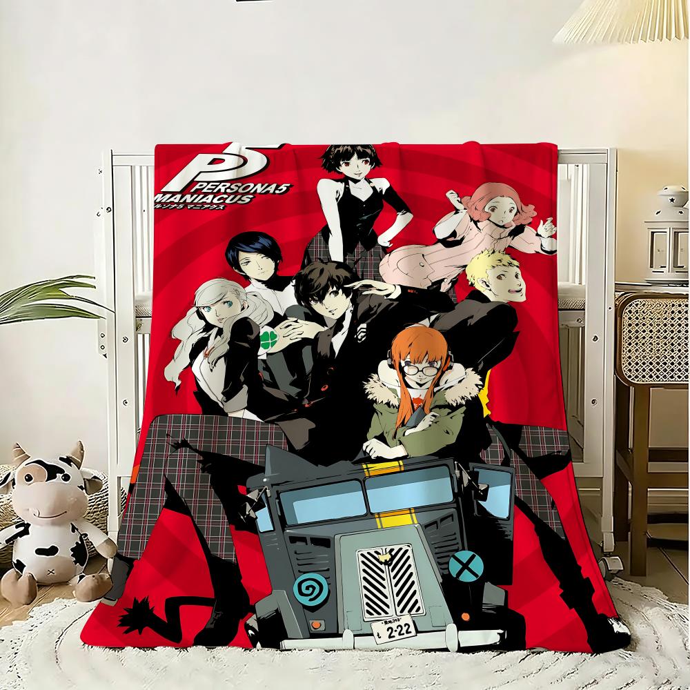 Classic Anime Persona 5 Throw 240g Flannel Blanket Lightweight Soft Skin-friendly Summer Thin Throw Blanket