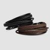 Jewelry 46cm Brown Bracelet Men Gift Box Genuine Leather Braided Cowhide Adjustable Magnetic Clasp Wrap Rope Male Boys Band Magnetic Accessories