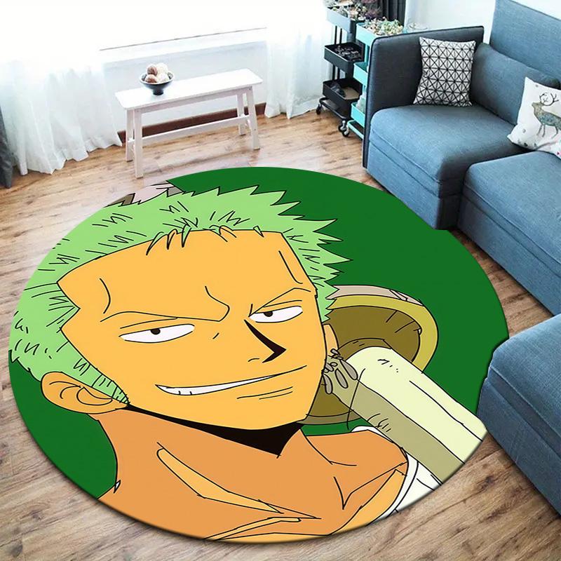 Roronoa Zoro Round Area Rug Carpet Rug For Living Room Bedroom Sofa Playroom Decor Nonslip Floor Mat