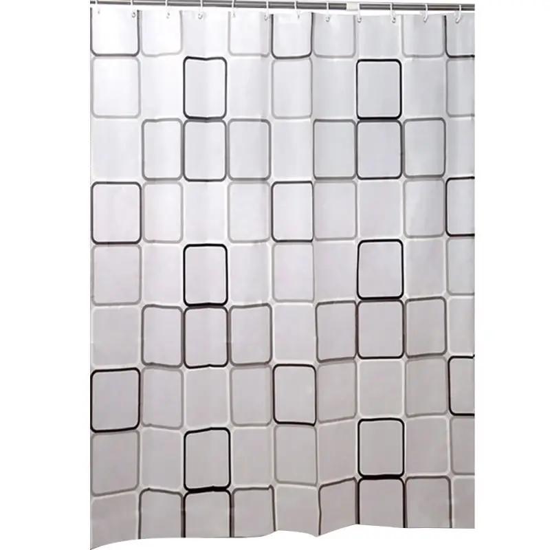 Peva Bathroom Shower Curtain Home Waterproof And Anti-Mold Home Bathroom Decorative Curtain 180X200Cm With 12 Hooks