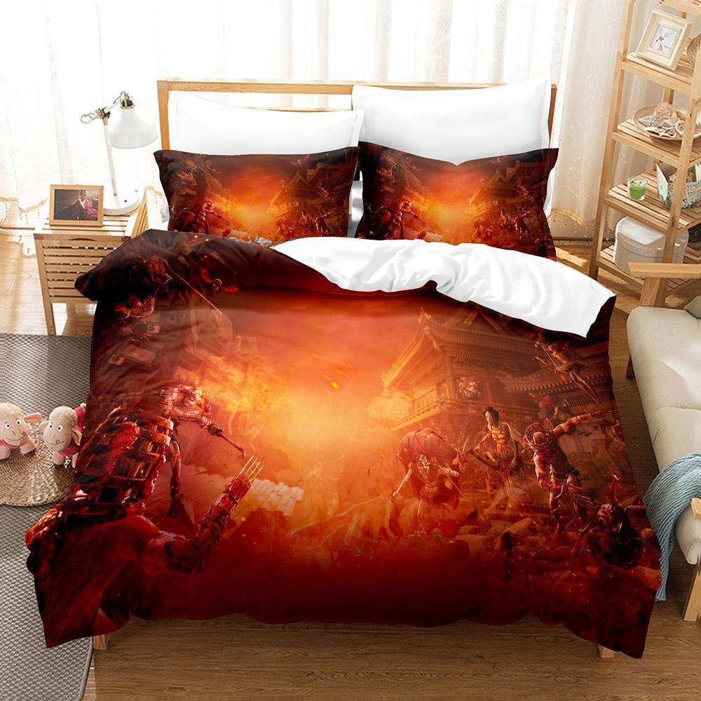 Game Hellsweeper VR Bedding Set Single Twin Full Queen King Size Bed Set Adult Kid Bedroom Duvet cover Sets Anime Bed Sheet Set