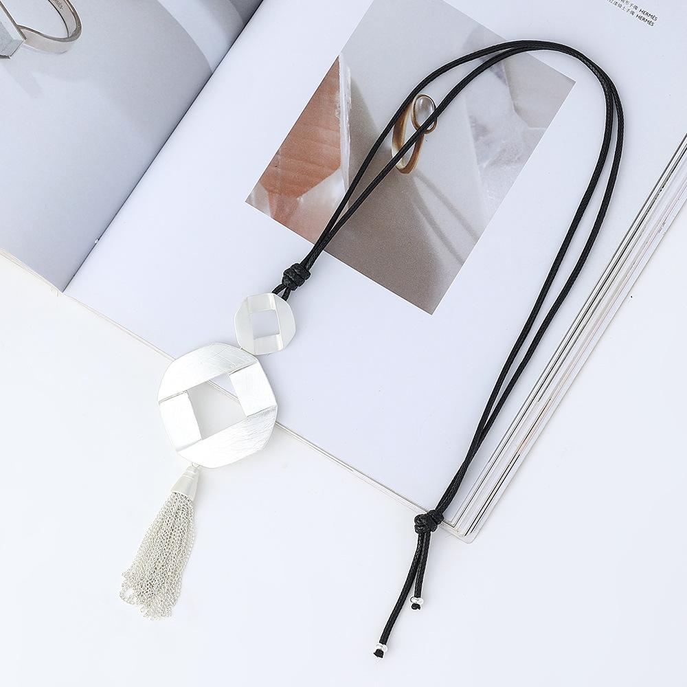 Alloy Tassel Long Women S Jewelry Retro Simple Necklace Pendant Sweater Chain