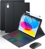 IPad 11. Gen beleuchtete Bluetooth-Tastaturhülle - 10. Tablet-Abdeckung für Apple A16, Spanien