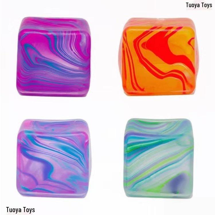 Cube de stress transfrontalier: Jouet Squishy à Rebond Lent pour la Décompression