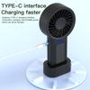 Portable Solar Charging Hand Fan 5 Speed Blower Handheld Fan Rechargeable Replacement For Camping Hiking Indoor Use