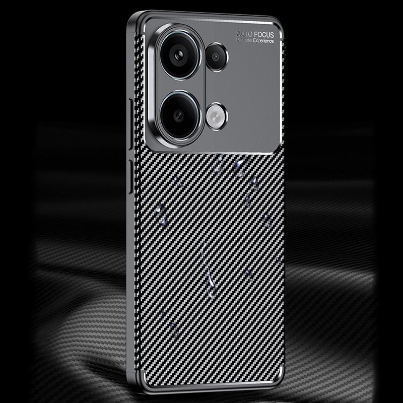For Xiaomi Redmi Note 13 4G Case Carbon Fiber Texture Soft TPU Cover
