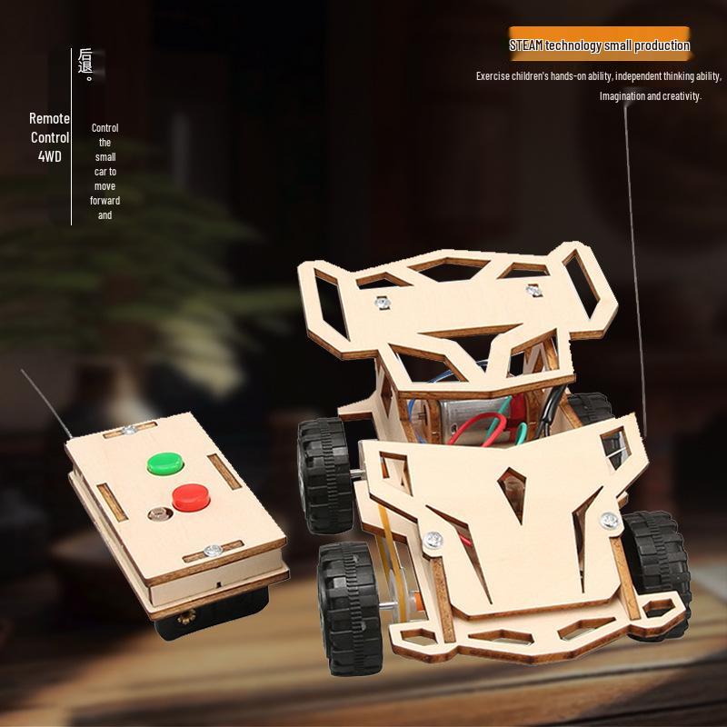 DIY Electric 4WD Remote Control Car Kit for Kids' Science Projects