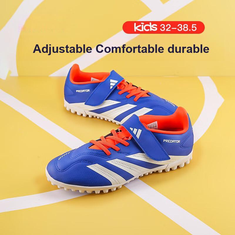 New Adidas Predator CLUB Anti Slip Wear Resistant Low Top Kids' Soccer Shoes Blue White Orange Kids' IF6421