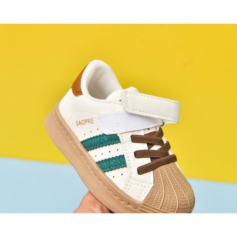 Nouveautés Baskets pour Enfants, Chaussures Décontractées à Bout Coquille pour Enfants, Chaussures pour Bébés et Tout-Petits, Chaussures de Marche & Baskets Blanches.