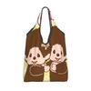 Monchhichi Eco Large Capacity Foldable Eco Shopping Popular Lightweight Waterproof Shopping Stylish Tote Plastic Shopping Compact Convenience Store