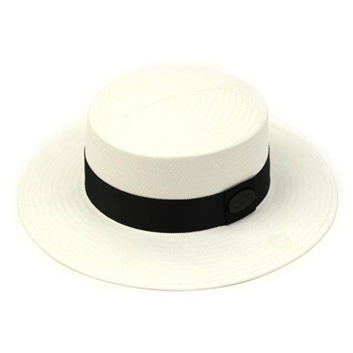 Yunibeosyeolkemiseuteuli White Flat Long Panama Hat Bk Panama Hat