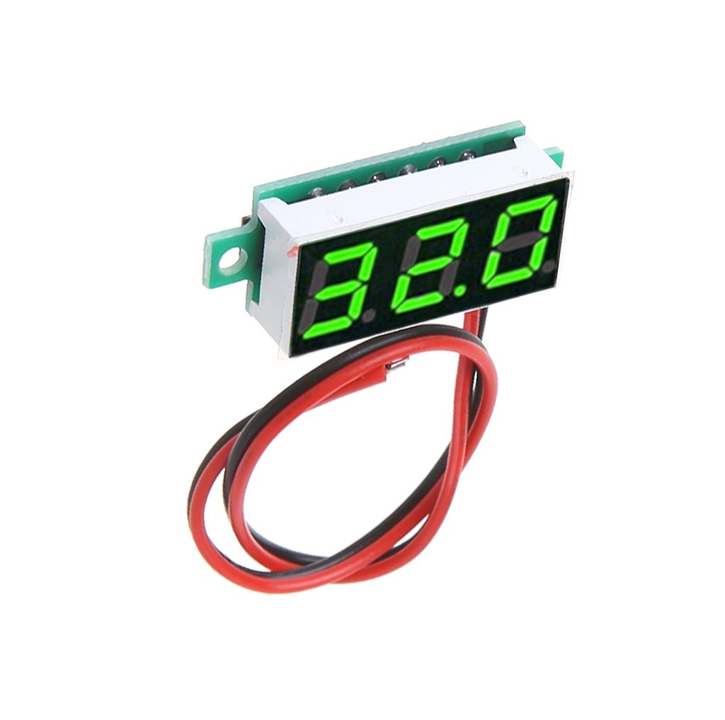 Electric  Tester 2.5V-30V Mini Digital for  Voltmeter with 0.28inch LED Display with Reverse Connection for Protections