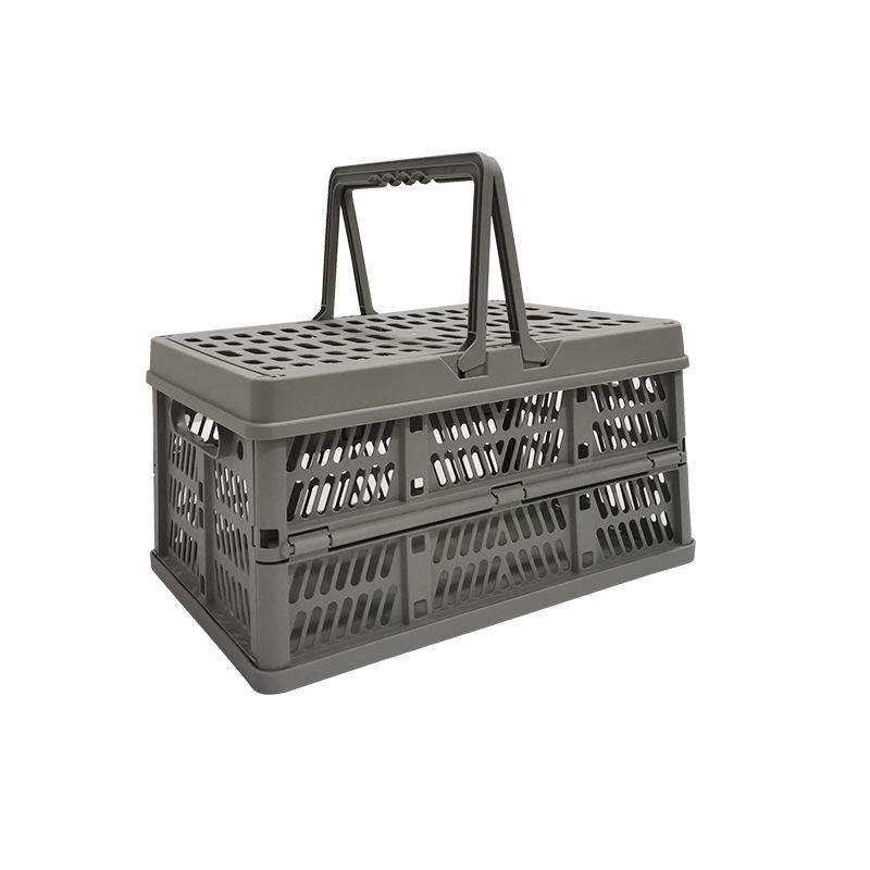 Foldable Plastic Shopping & Storage Basket for Market, Picnic, & Home