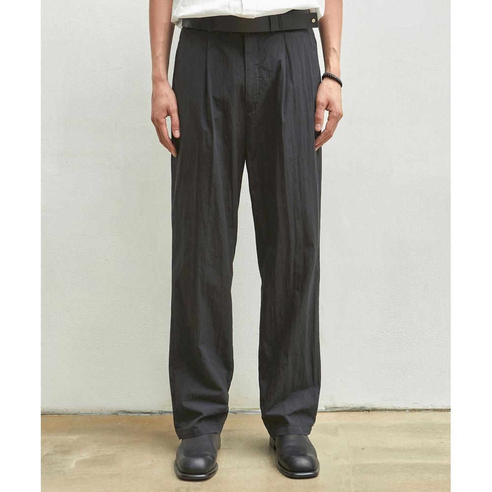 

NICKNICOLE Nylon Metal Wide PantsBlack