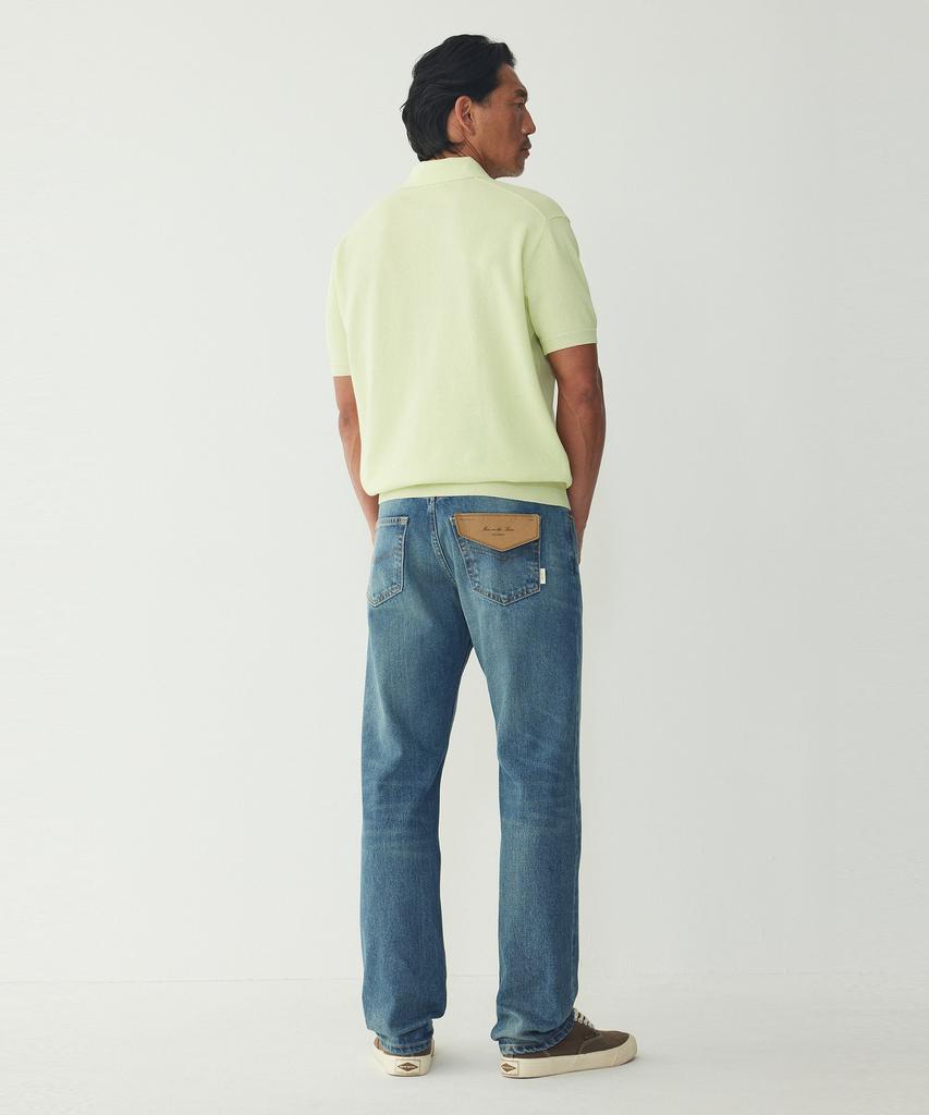 MAN ON THE BOON Textured Short Polo_Light Green 4716113029