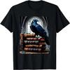 Raven On A Stack Of Books - Wisdom Of Odin T-Shirt