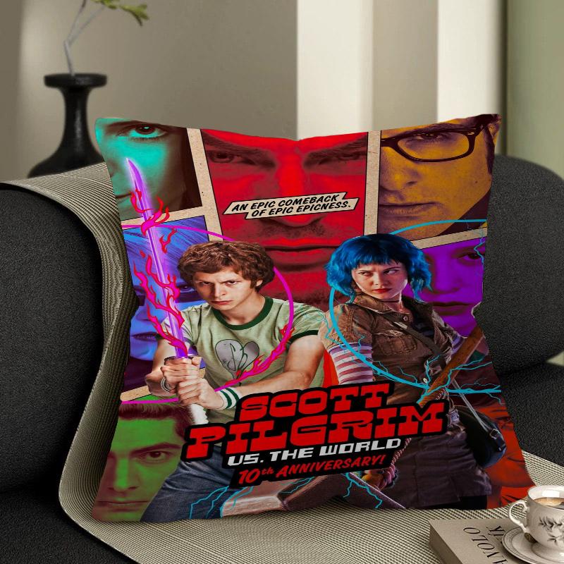 Scott Pilgrim Vs. The World Cushion Cover Pillowcase Upholstery Sofa Throw Pillow Home Decor Pillowcas