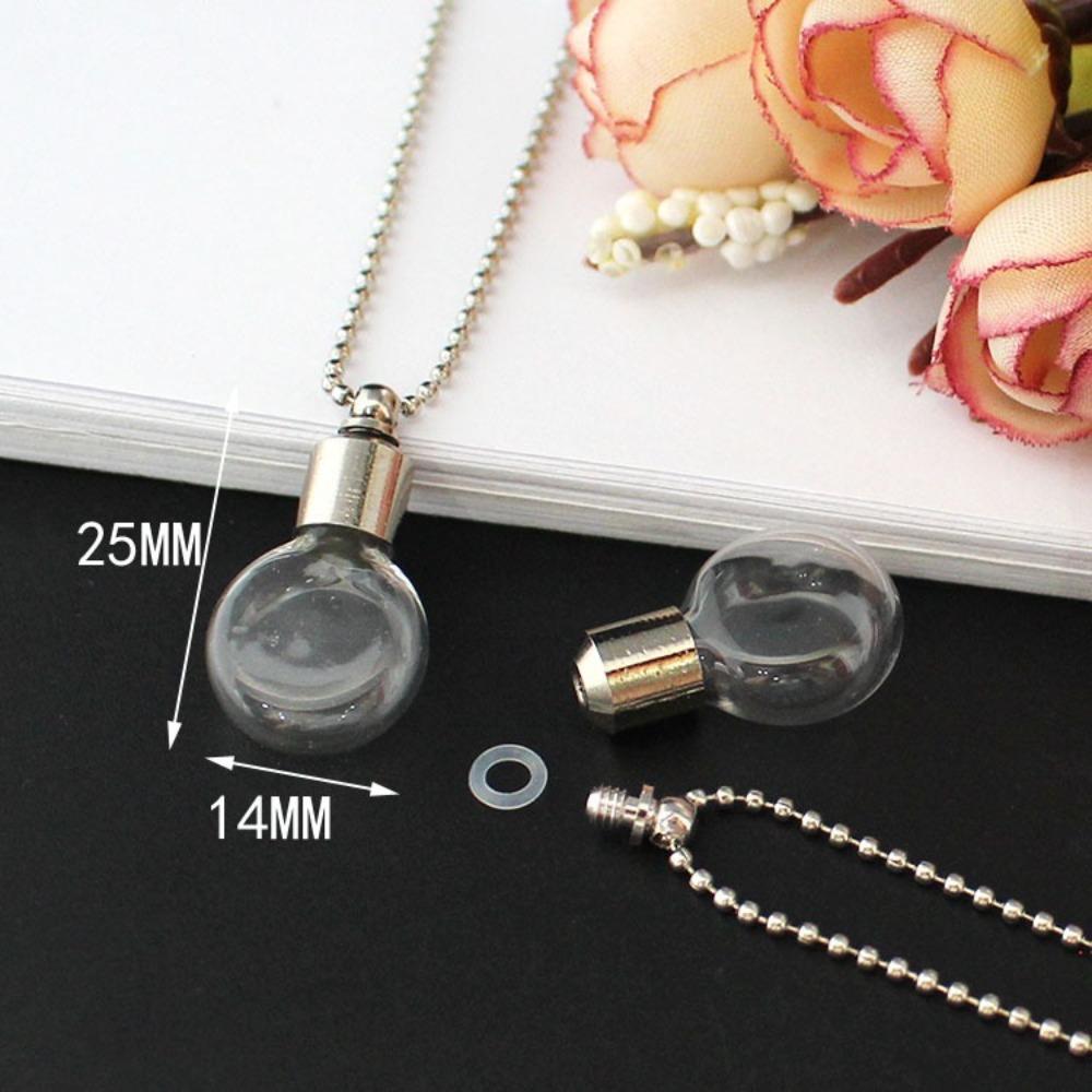 With Ball Chain Wishing Jars Necklace Urn Jewelry Bottle Pendant Necklace Glass Bottles Necklaces