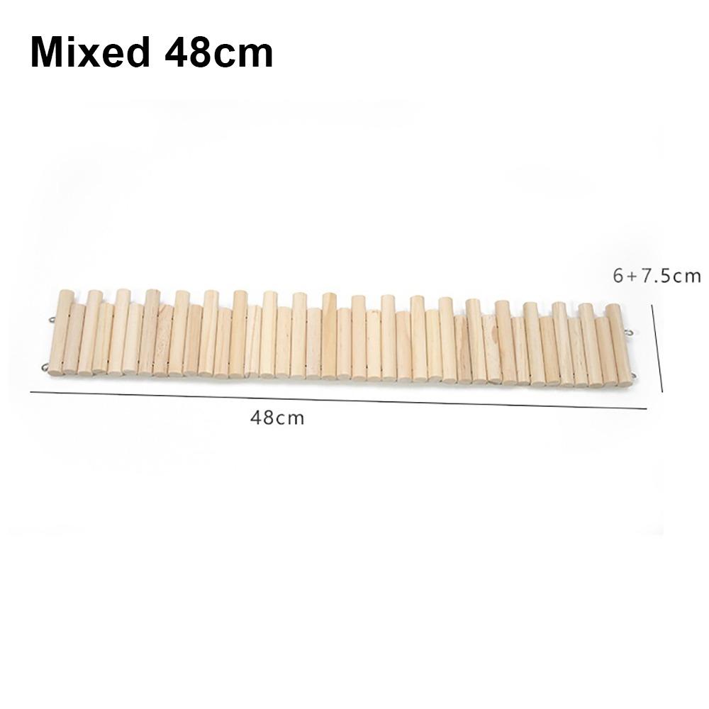 1Pcs Wooden Suspension Bridge Cage Decoration Floor Platform  Small Pet Supplies