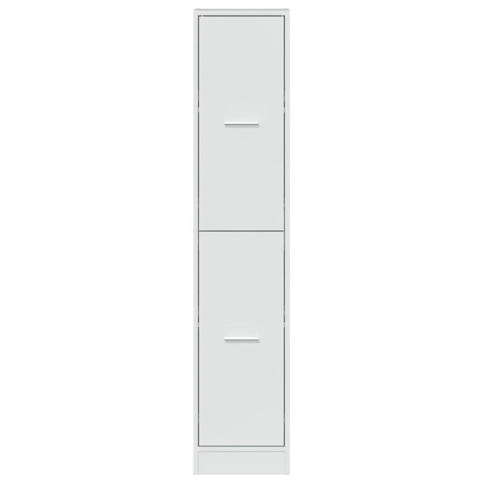 VidaXL Apothecary Cabinet, Glossy White, 30x41x144.5 Cm, Engineered Wood, Modern Style, Storage Furniture 855529