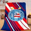 1PC Football Club Emblem Flannel Blanket Gift, Suitable for Both Men And Women, Soft Ideal for Beds And Sofa, Birthday Or Christmas Gift