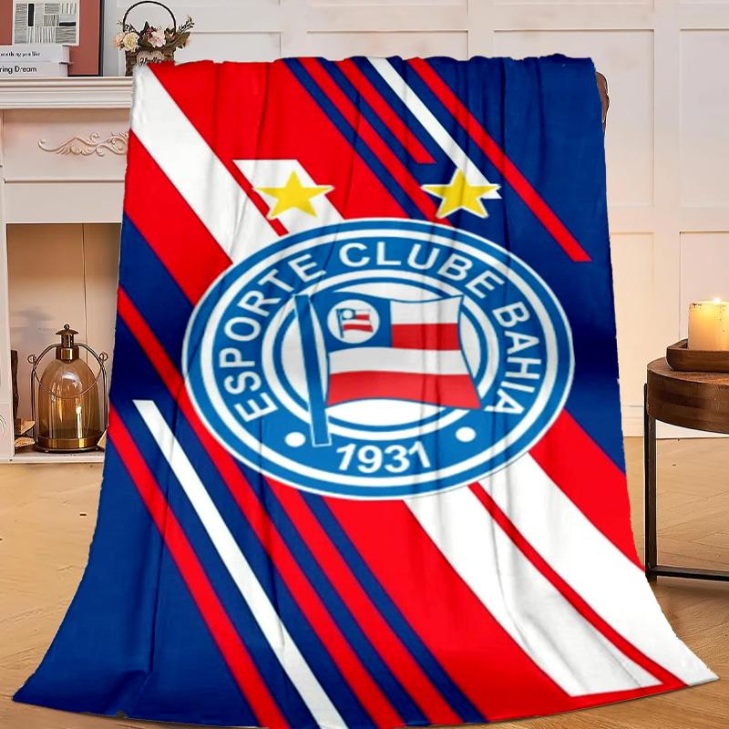 1PC Football Club Emblem Flannel Blanket Gift, Suitable for Both Men And Women, Soft Ideal for Beds And Sofa, Birthday Or Christmas Gift