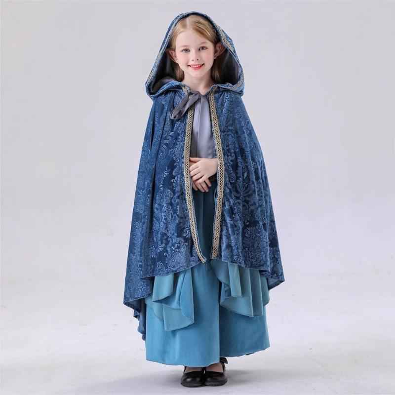 Halloween Children's Lord of the Rings Elf Children's Elf Princess Dress Medieval Court Dress Performance Costume