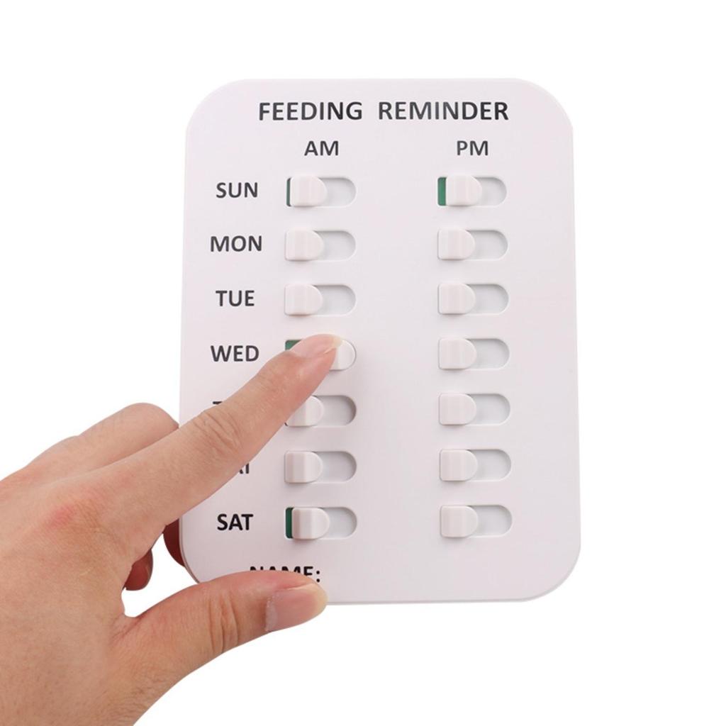 Pet Feeding Reminder Compact with Name Slot Easy to Read