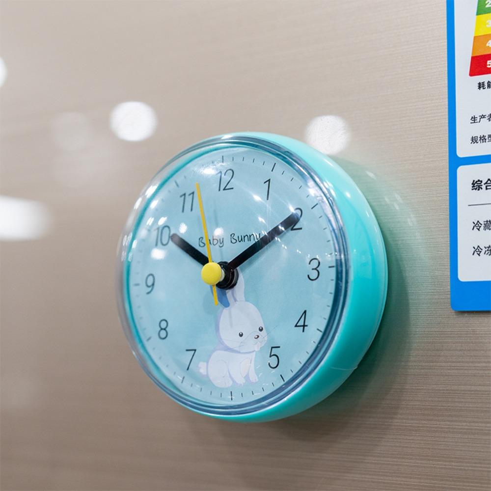Mini Sucker Wall Clock Bathroom Anti-Fog Waterproof 7cm Kitchen Toilet Living Room Waterproof Small Quartz Table Sucker Clock