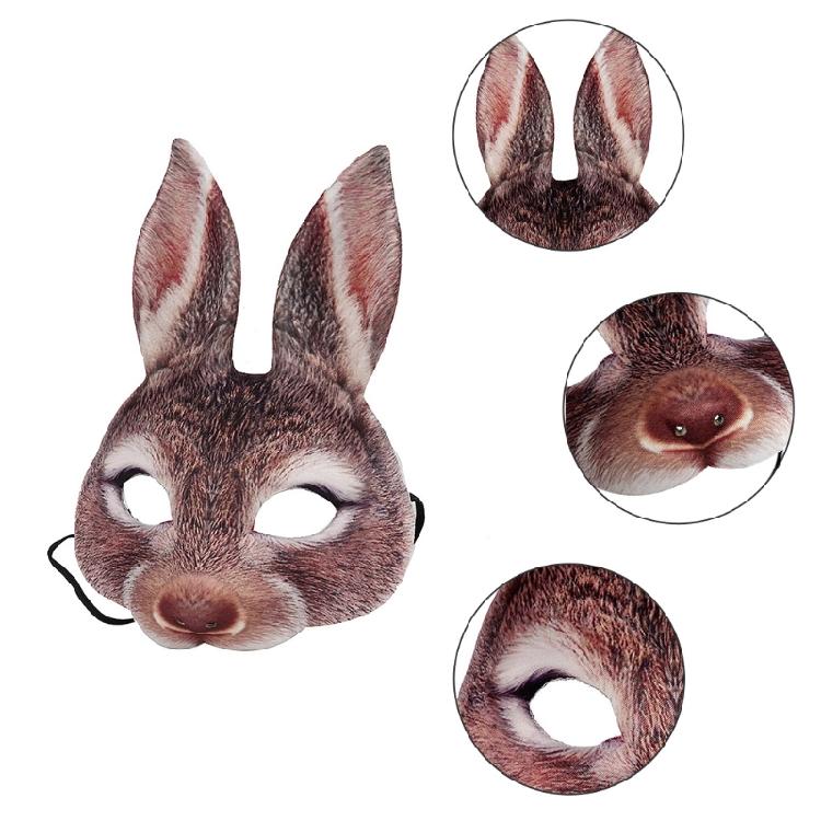 EVA Cosplay Bunny Mask Costume Adult Cosplay Mask Half Face Mask Costume