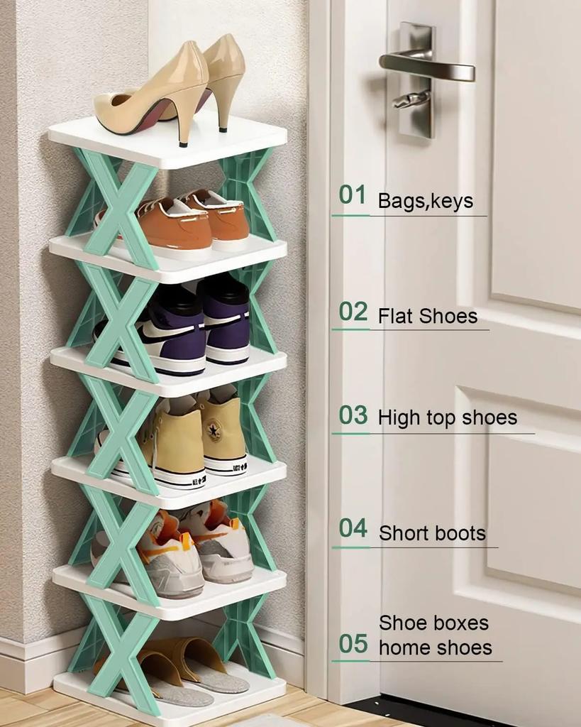 1Pc New Multi-Layer Shoe Rack Household Stackable Shoe Cabinet Space Saving Storage Dormitory Shoes Storage Organizer Doorway