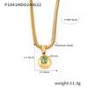 18k Gold-Plated Titanium Steel Zircon Geometric Pendant Necklace