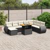 VidaXL Garden Lounge Set with Cushions 9 Pcs, Patio Sofas, Patio Furniture Set, Outdoor Furniture, Black 3272330