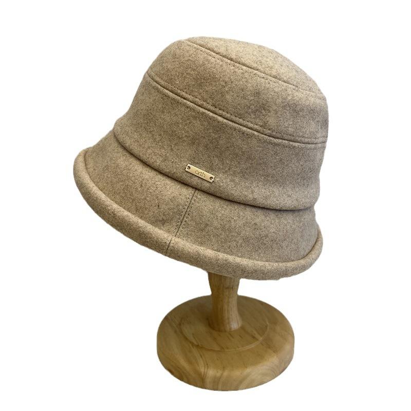 Curled wool woolen basin hat clothing with autumn and winter retro warm fisherman hat