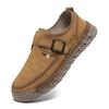 Herren Freizeit-Loafer Klassische Khaki Herrenschuhe Handgefertigte Sohlen Hochwertiges Leder Business Vielseitig Tägliche Nutzung Hochwertiges Material für Langlebigkeit