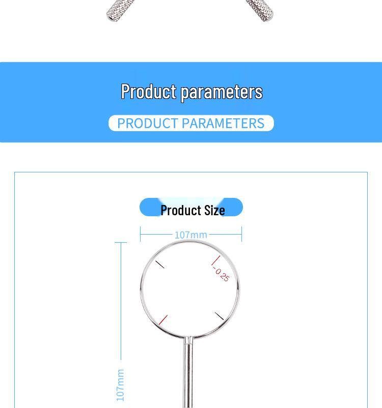 Phoropter Cross Cylinder Lens with Metal Handle for Optometry, Available in 25° or 50°
