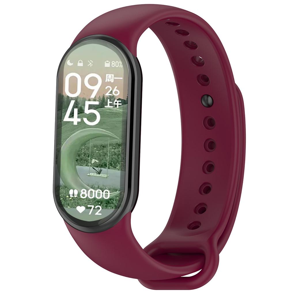 Pulseira de Silicone para Xiaomi Mi Band 9 8 Pulseira NFC Sport Rubber Pulseira Pulseira Correa Xiaomi Smart Band 8 Acessórios