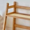 2-Tier Storage Shelf Rustic Wooden Desktop Stand Display Rack Trapezoidal Storage Organizer
